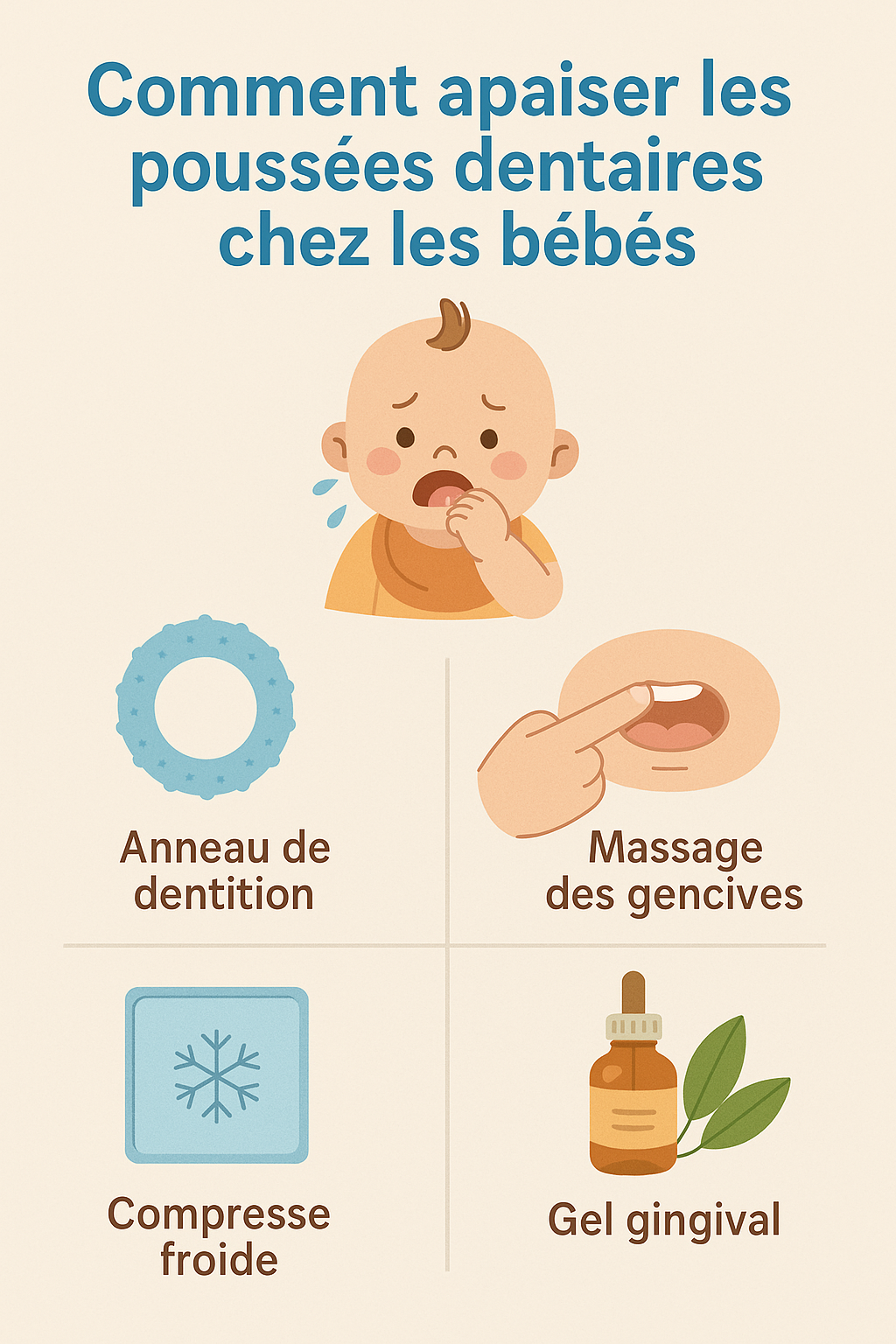 Comment apaiser les poussées dentaires chez les bébés